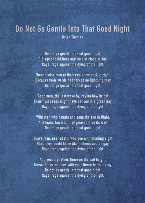dylan thomas poems do not go gentle